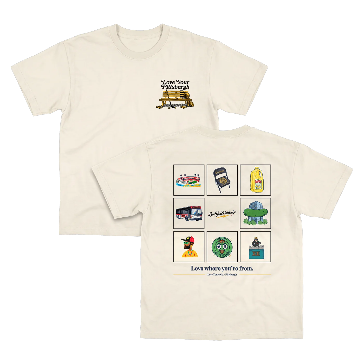 Love Yours tee, front and back